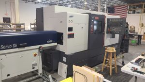 Front view of the 2019 Samsung SMEC SL 2500BSY CNC Turning Center from trusted used CNC dealer in PA Northeast Precision Machinery
